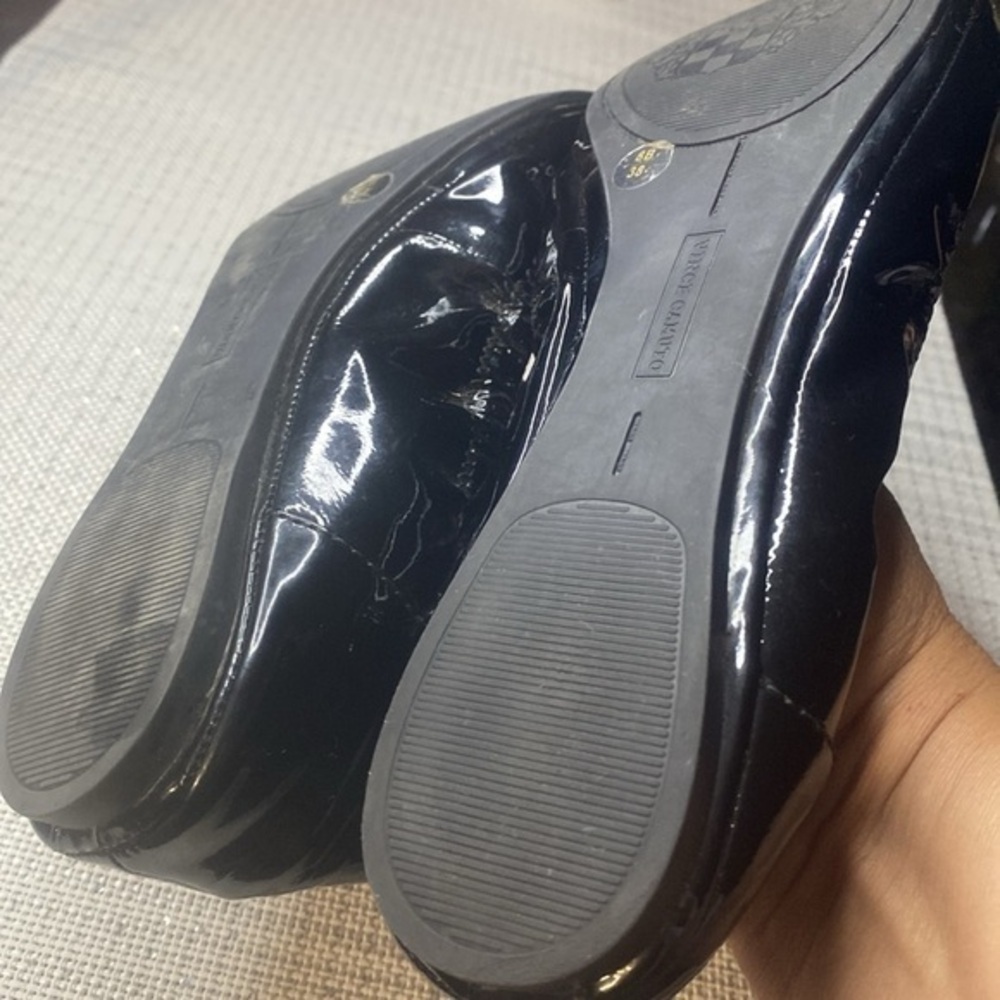 VINCE CAMUTO ELLEN BLACK PATENT LEATHER BALLET SHOES SIZE 38/ 8B - Picture 8 of 10